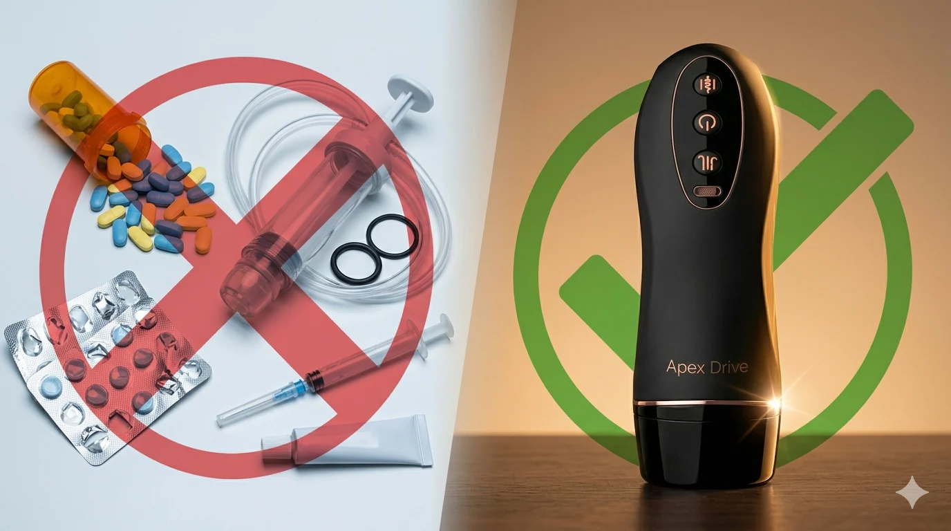 Comparación entre pastillas y el dispositivo de terapia dual